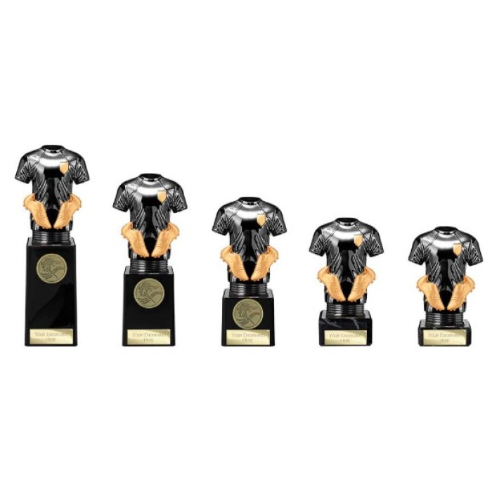 BLACK VIPER FOOTBALL STRIP LEGEND RESIN TROPHY - 5 SIZES - 13.5CM - 21CM
